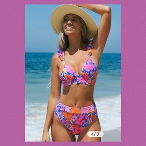 Multicolored two-piece swimsuit 7